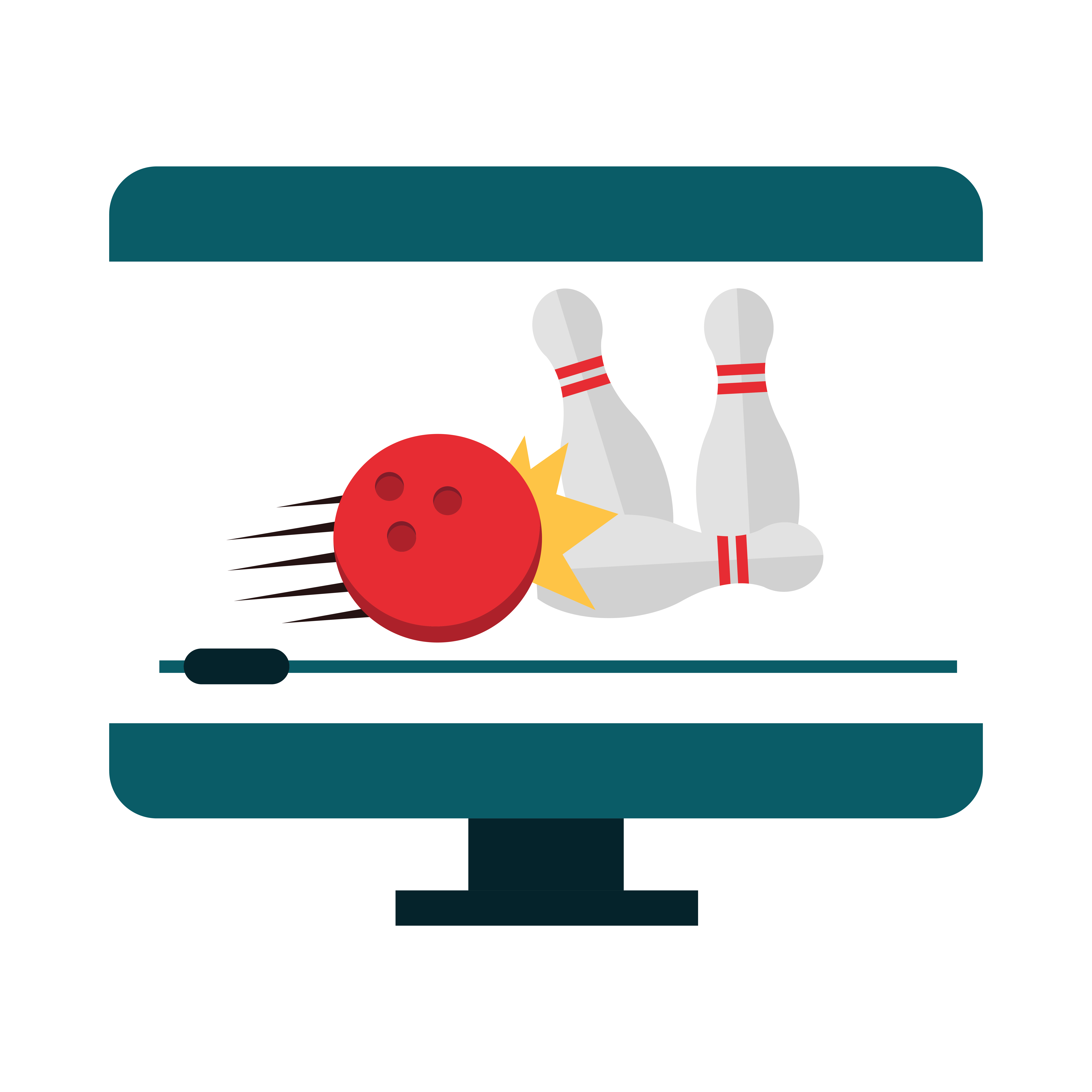 bowling online playing game recreational sport application flat icon design 2608170 Vector Art at Vecteezy