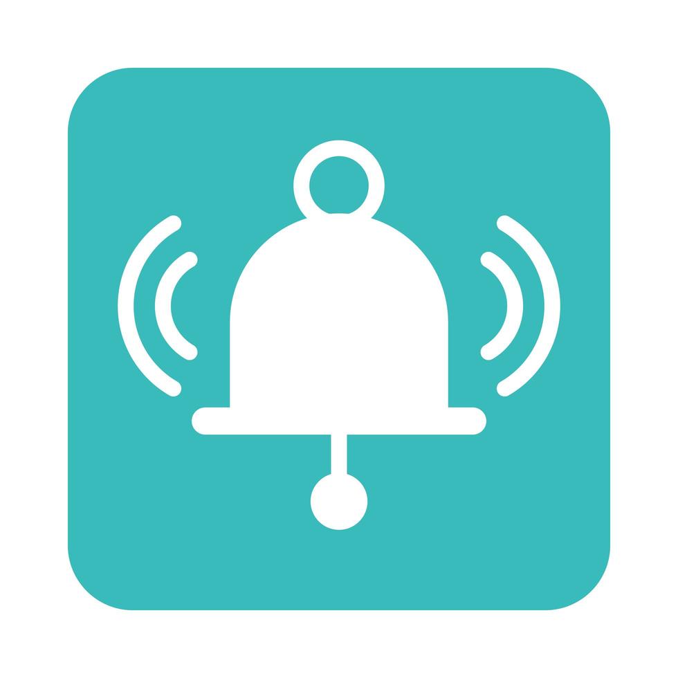 mobile application bell notification web button menu digital flat style icon vector