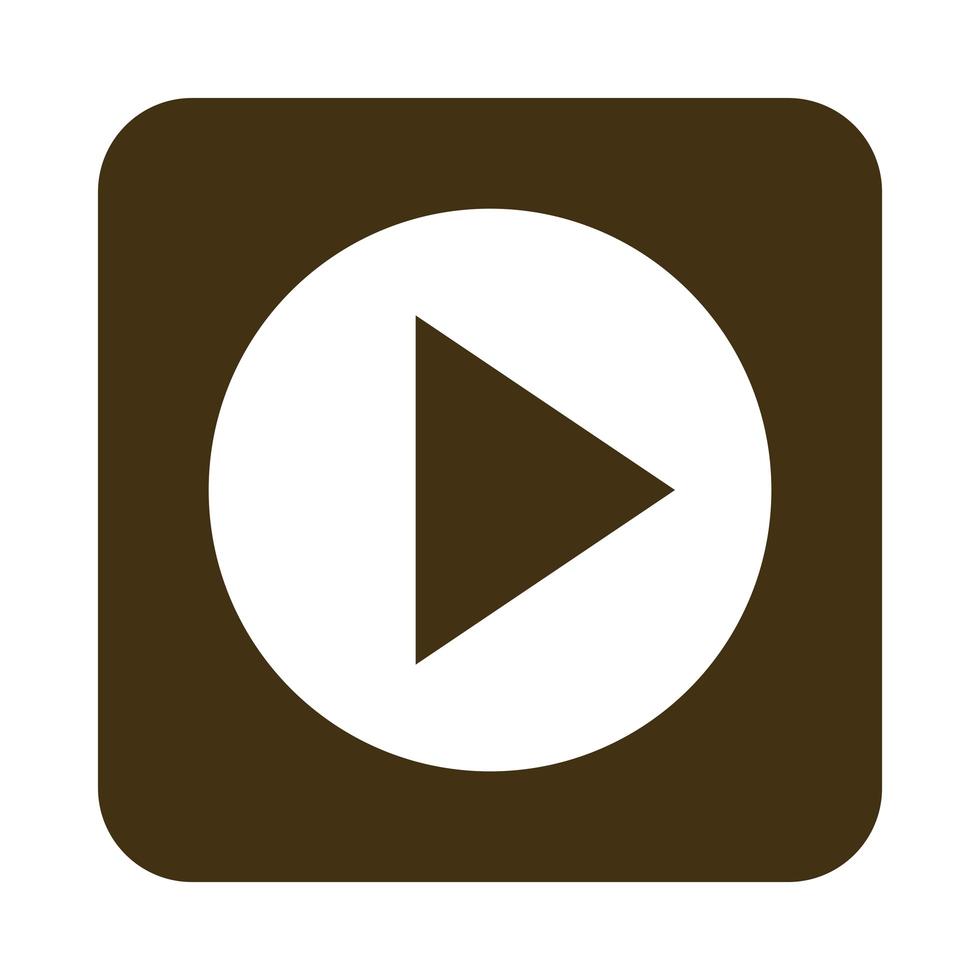 aplicación móvil botón reproductor de video menú web icono de estilo plano digital vector