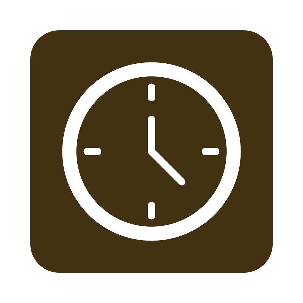 mobile application clock time web button menu digital flat style icon vector