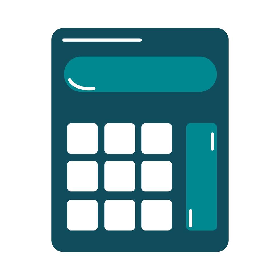school education calculator maths financial supply flat style icon vector