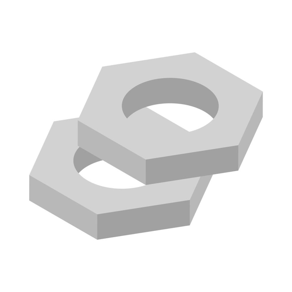 isometric repair construction gears work tool and equipment flat style icon design vector