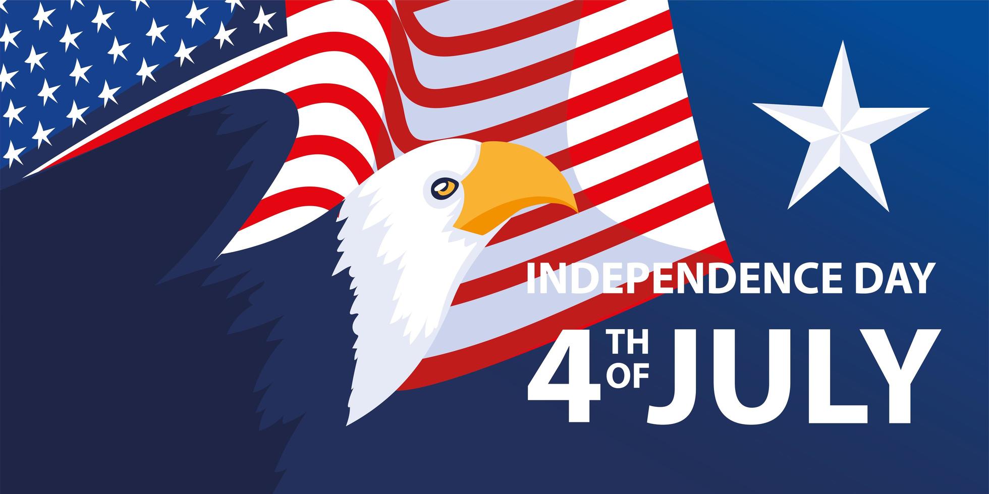 día de la independencia de estados unidos vector