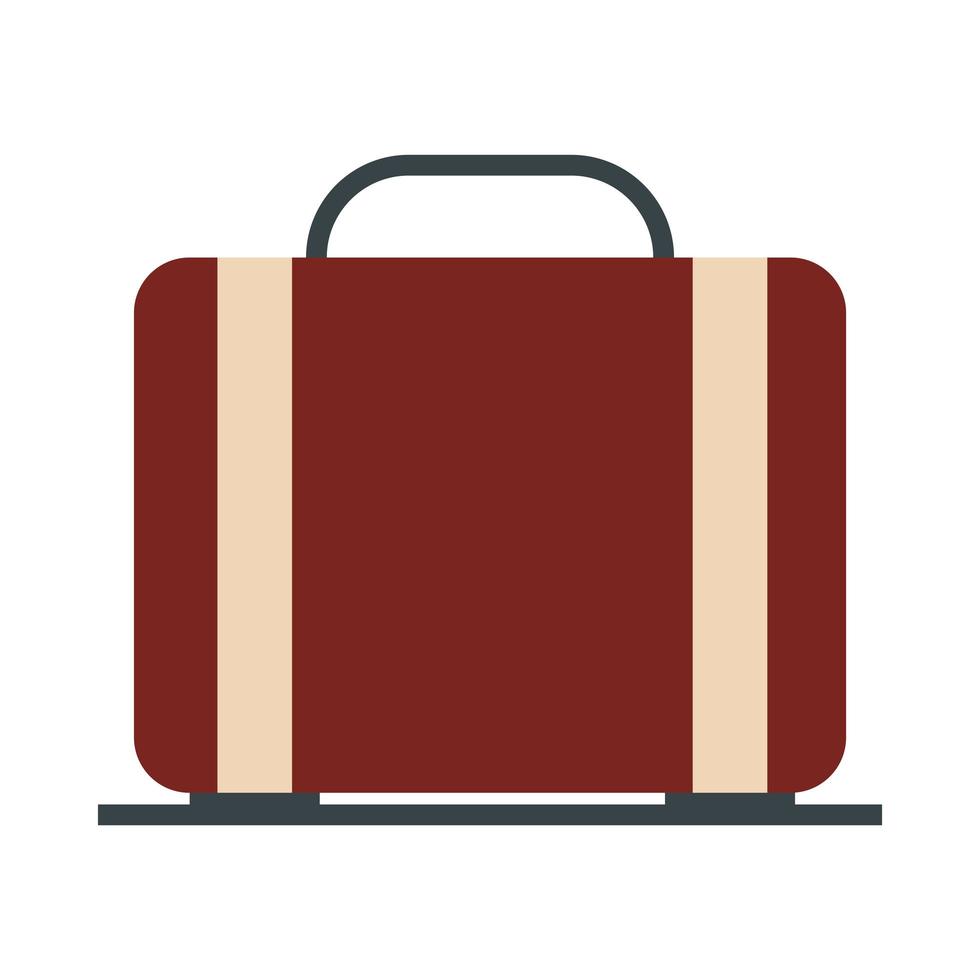 airport suitcase travel transport terminal tourism or business flat style icon vector