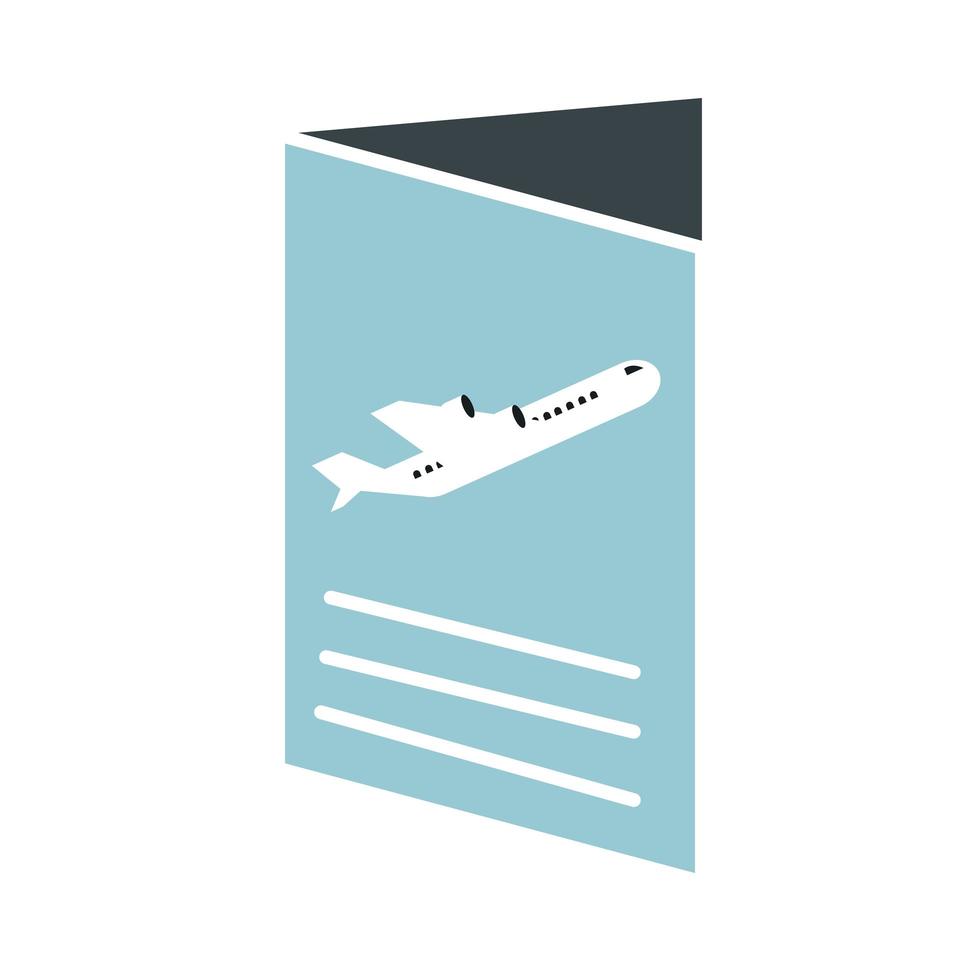 airport brochure aircraft travel transport terminal tourism or business flat style icon vector