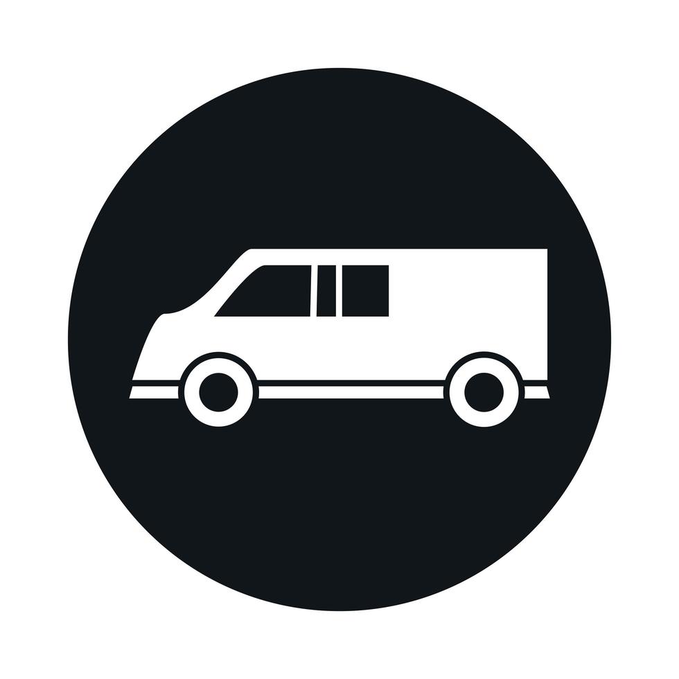 car model transport vehicle speed block and flat style icon design vector