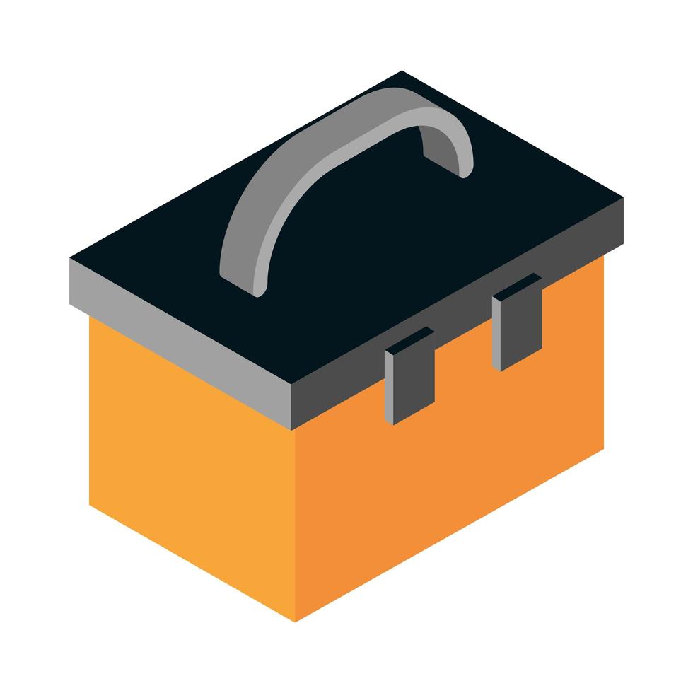 isometric repair construction toolbox work equipment flat style icon design vector