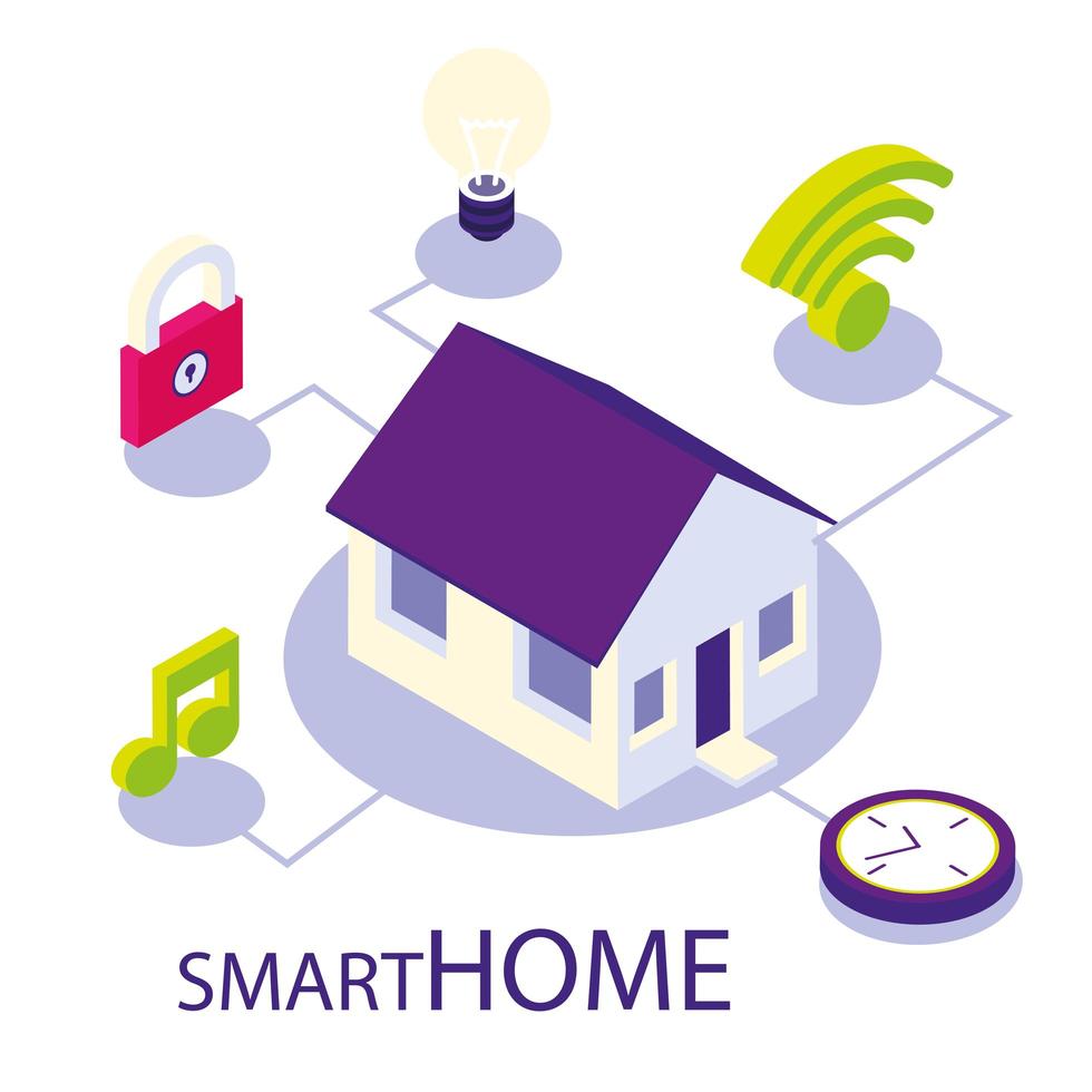 smart home system vector