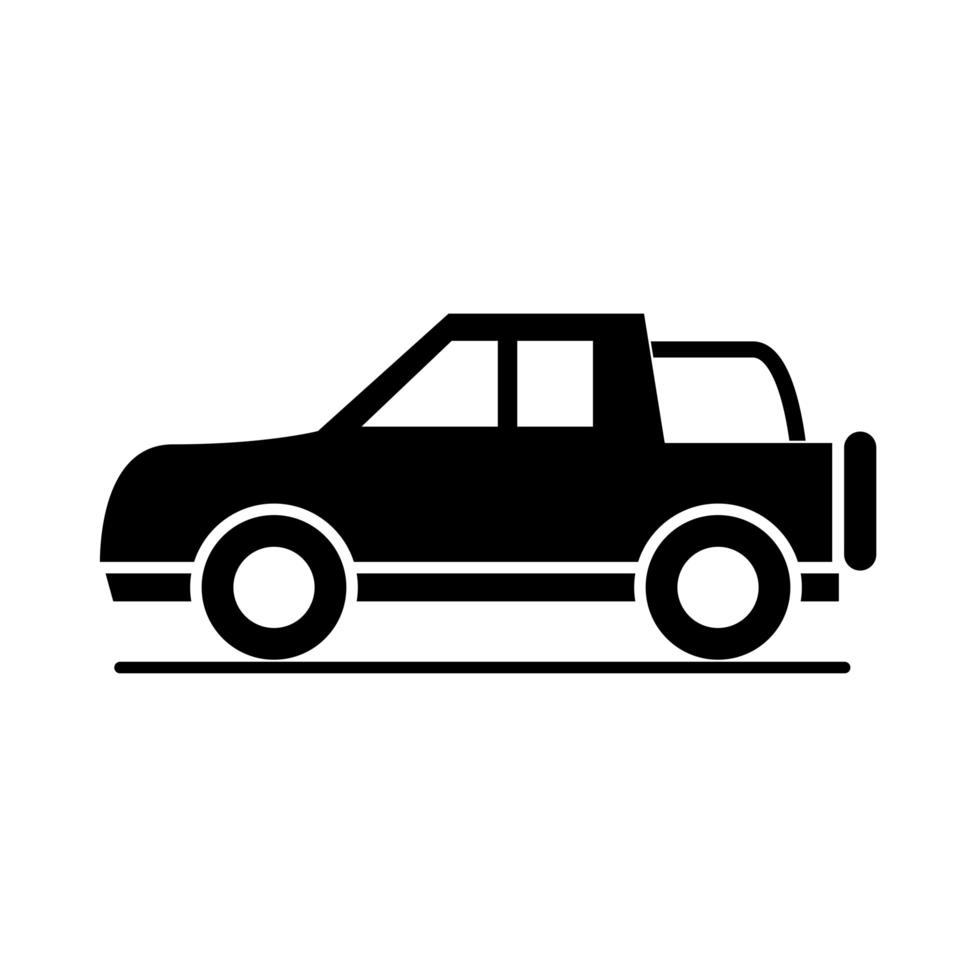 car off road vehicle model transport vehicle silhouette style icon design vector