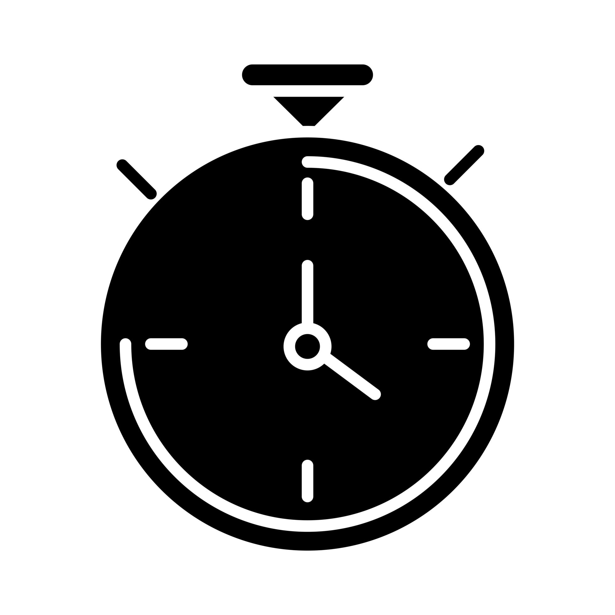 stopwatch clock time silhouette style icon design 2609098 Vector Art at