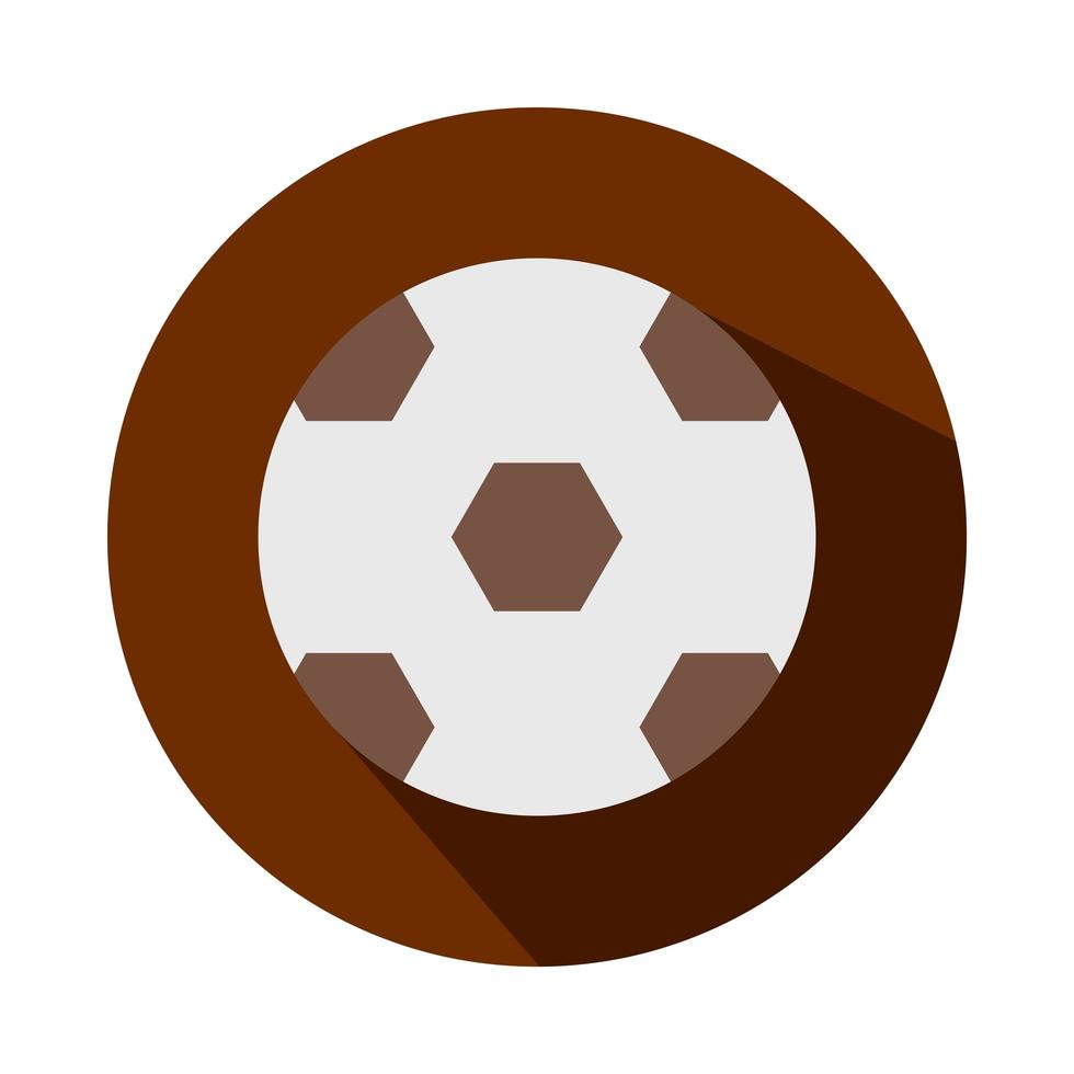 Objeto de juguete de pelota de fútbol para que los niños pequeños jueguen con bloques y dibujos animados de estilo plano vector