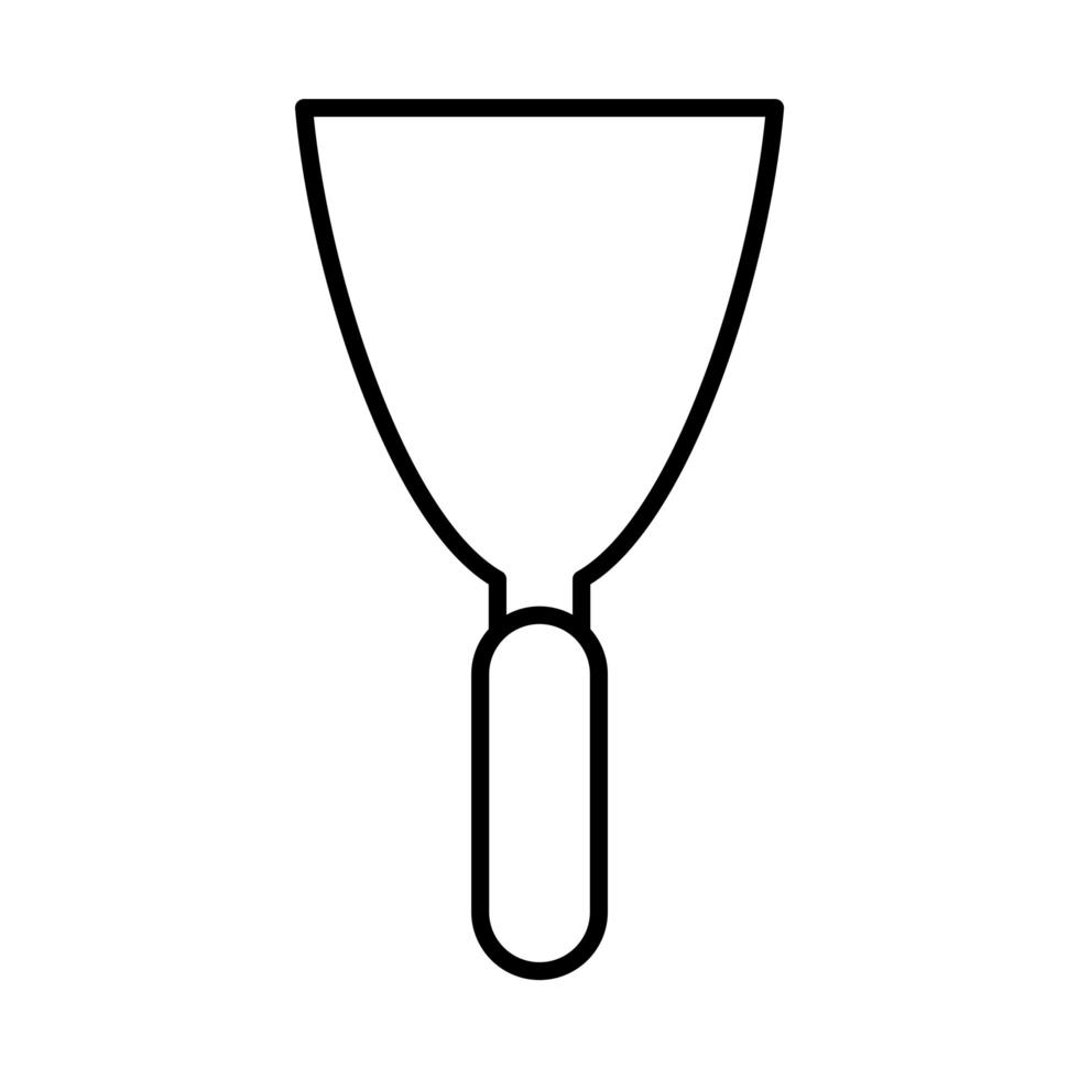 spatula tool repair maintenance and construction equipment line style icon vector
