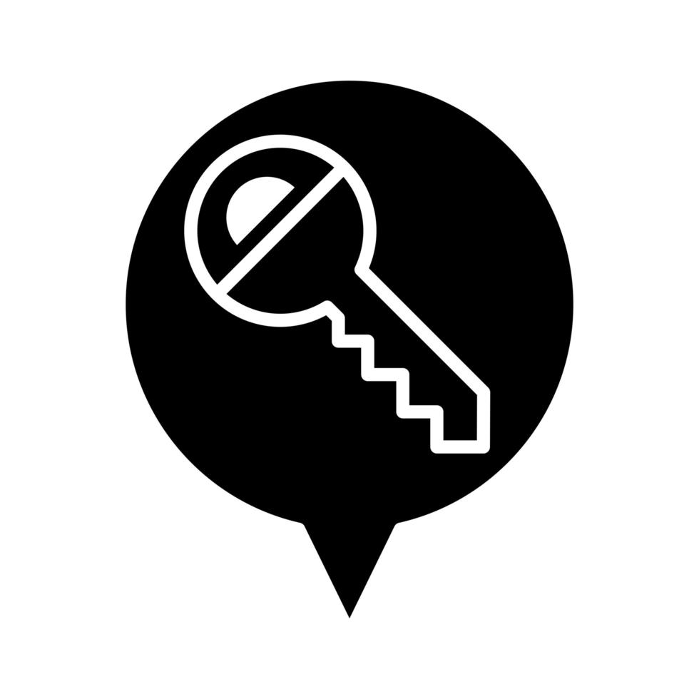parking key transport silhouette style icon design vector
