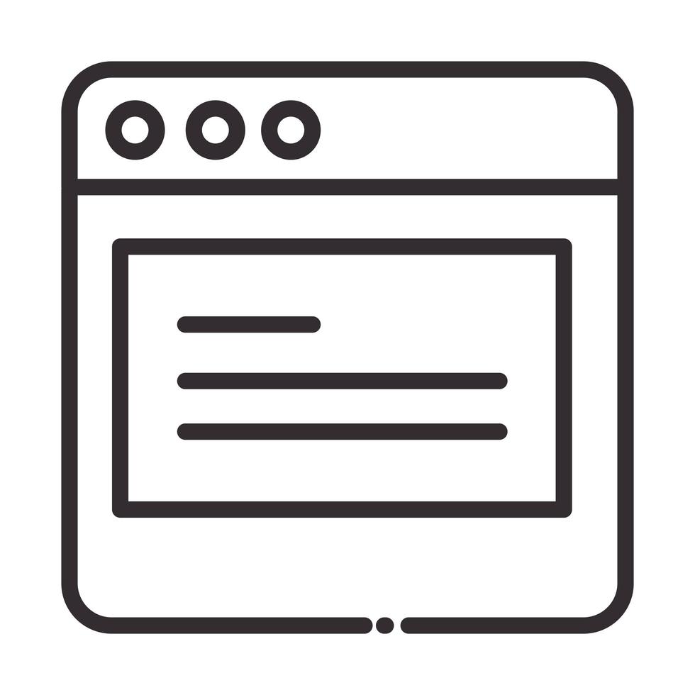 social media homepage information digital internet network communicate technology line style icon vector