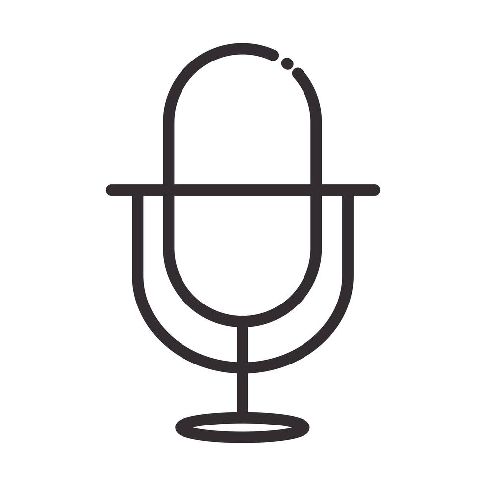 social media audio sound digital internet network communicate technology line style icon vector