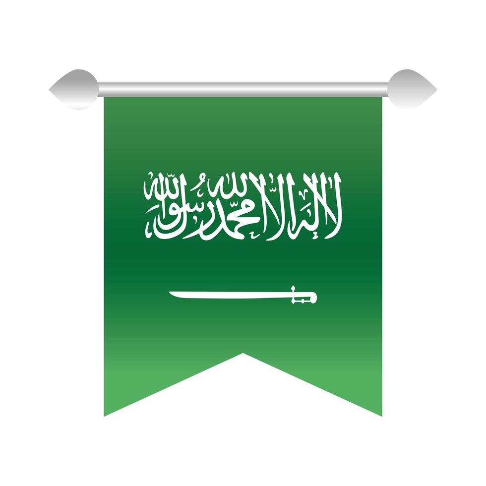 día nacional de arabia saudita colgante decoración ornamento icono de estilo degradado vector