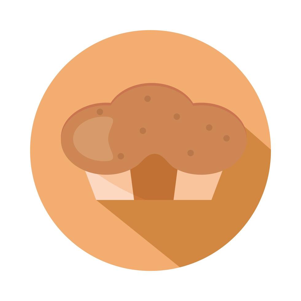 menú de pan panadería bloque de productos alimenticios e icono plano vector