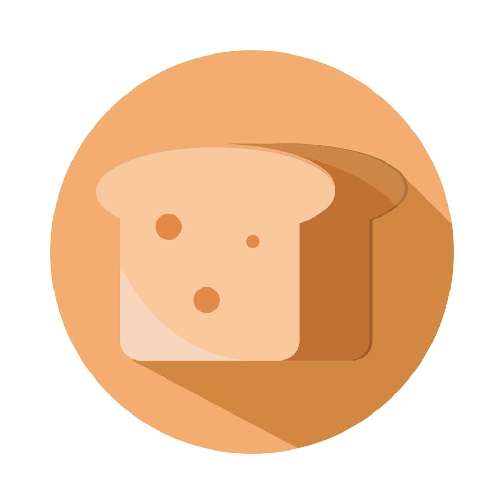 bread whole grain menu bakery food product block and flat icon vector