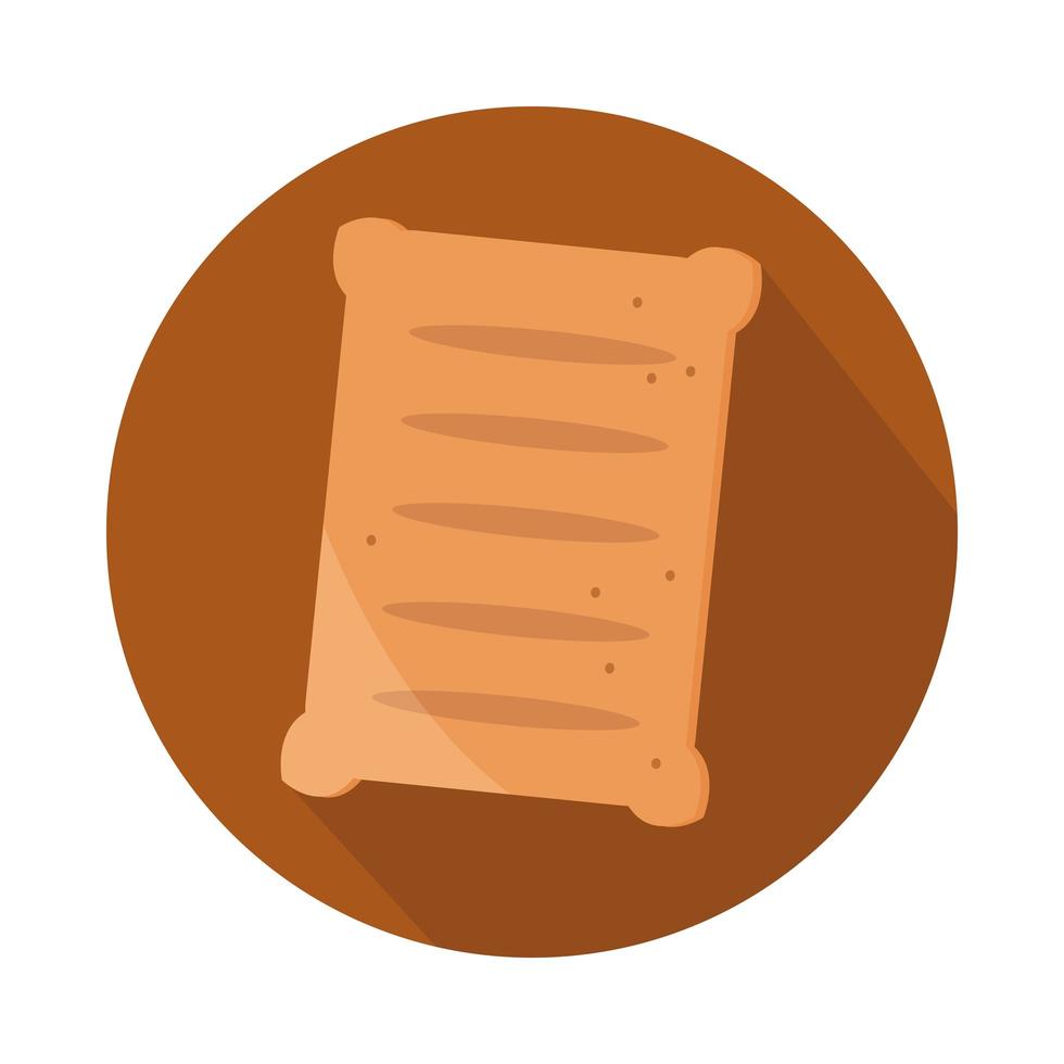 bread menu bakery pastry food product block and flat icon vector