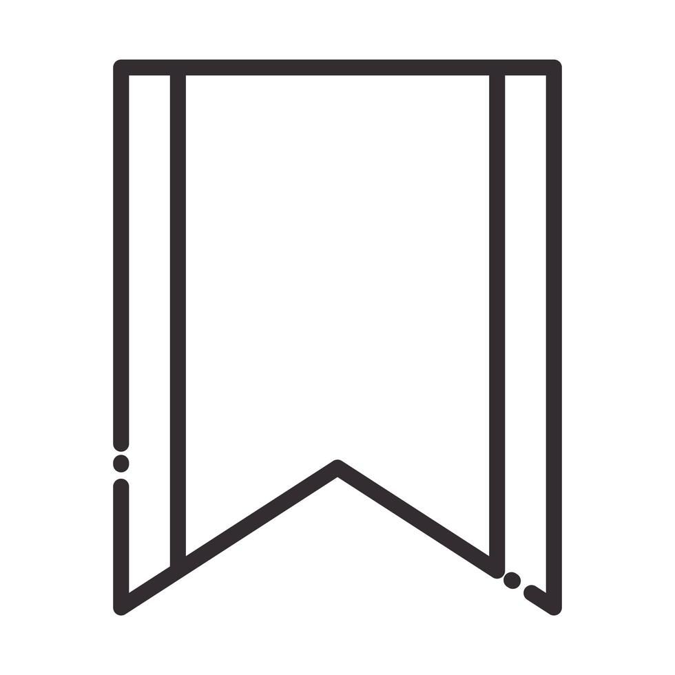 pendant flag decoration line style icon vector