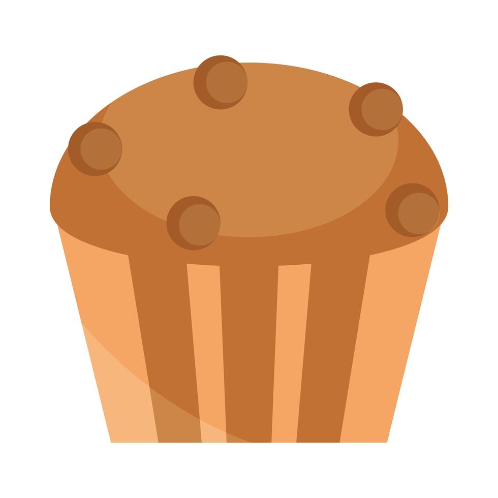 bread dessert cupcake menu bakery food product flat style icon vector