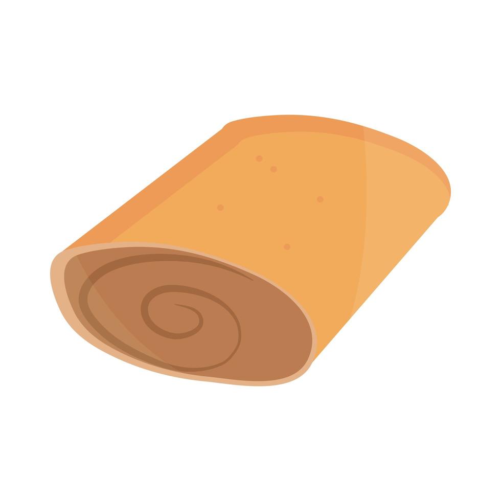 bread roll delicious menu bakery food product flat style icon vector