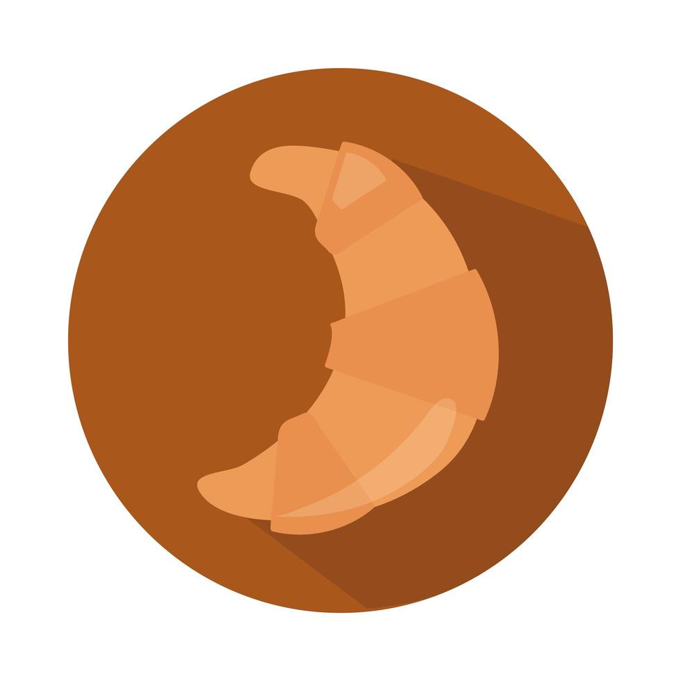 menú de croissant de pan panadería bloque de productos alimenticios e icono plano vector