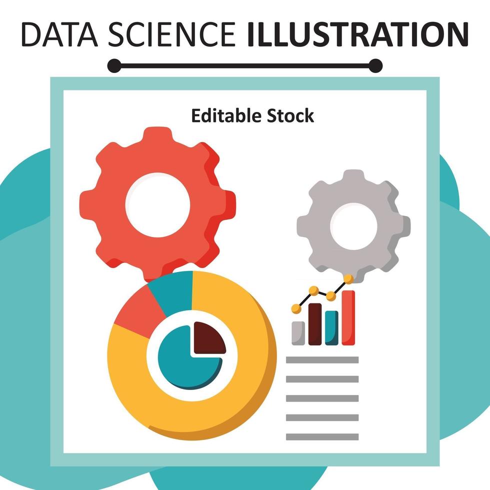 Data Science editable stock file vector