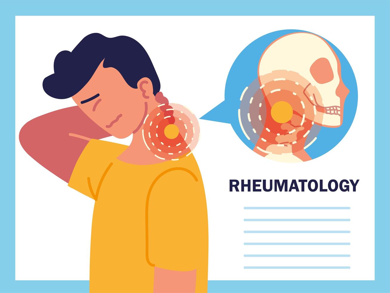 rheumatic disease neck vector