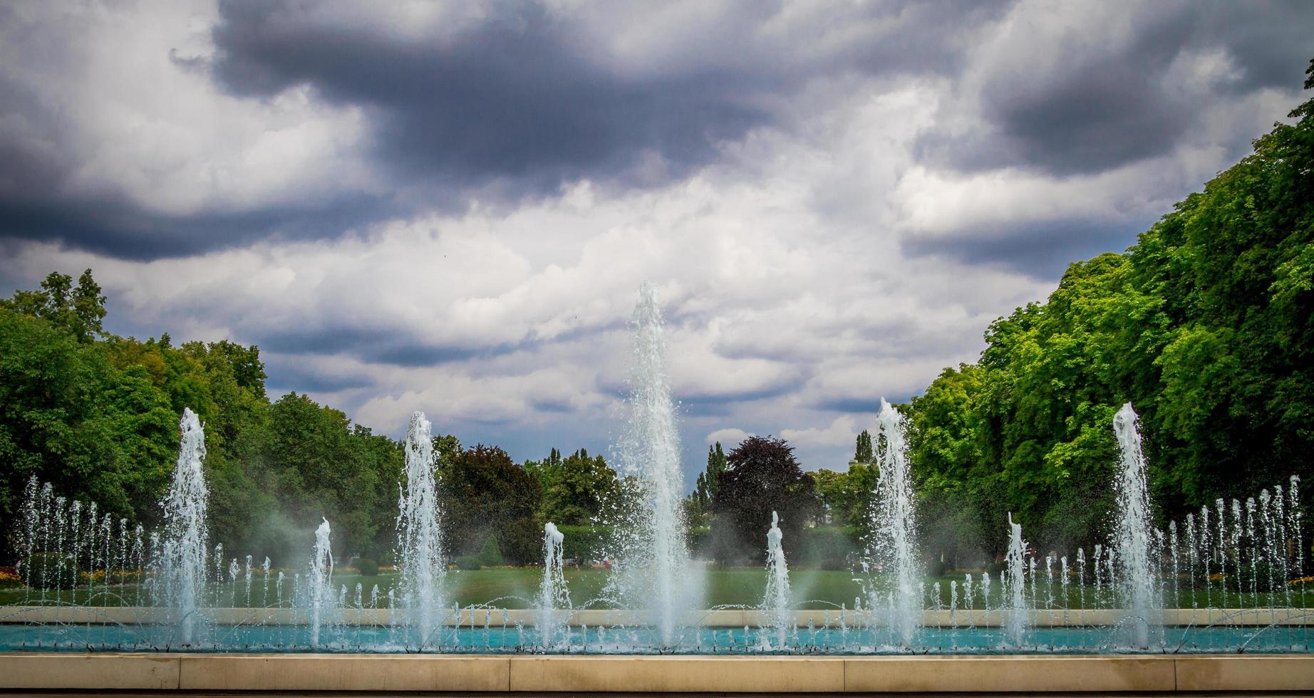 Fountain in town photo