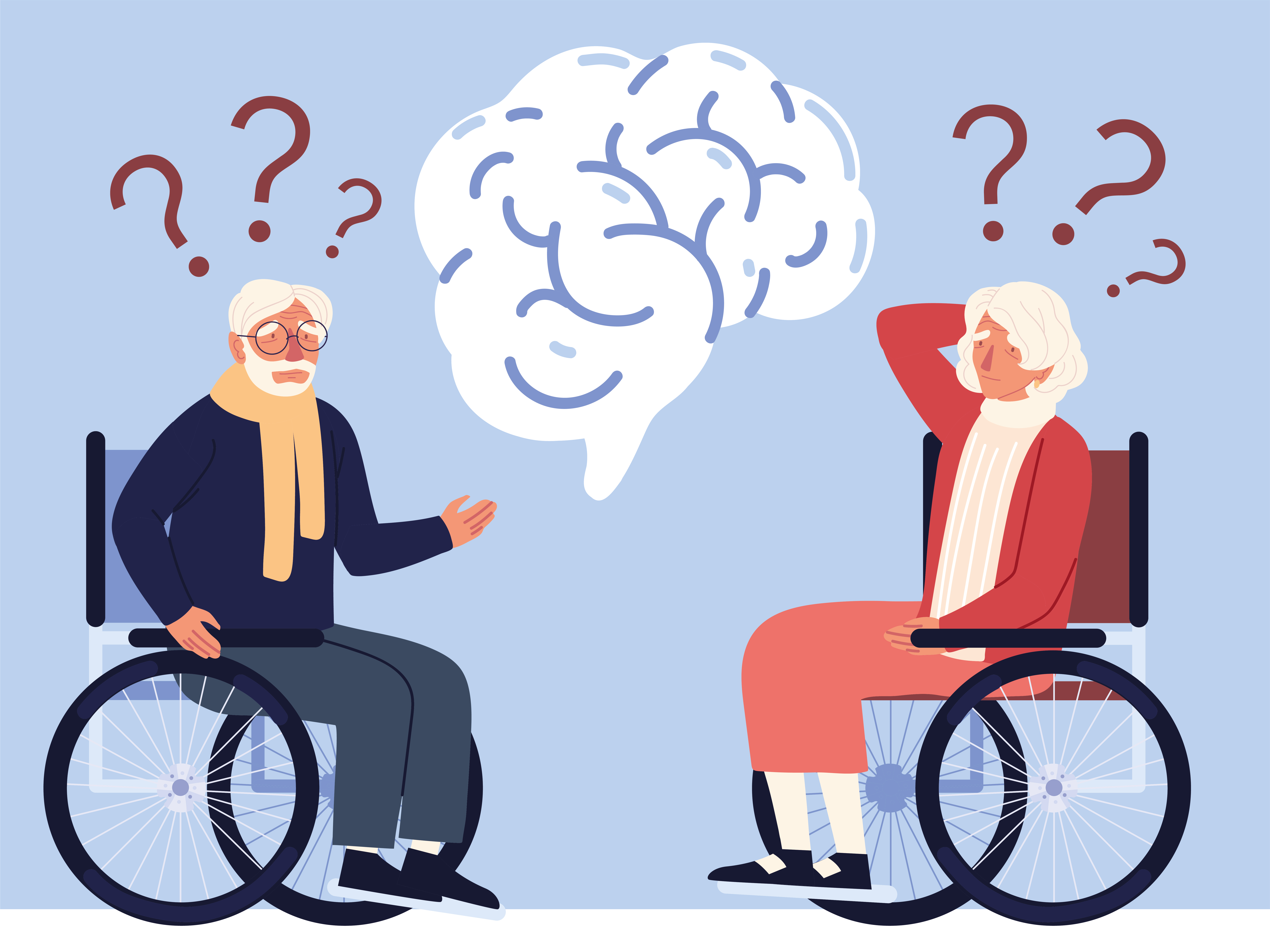 депрессия у пожилых людей. Diseased people. деменция иллюстрация. хвороба альцгеймера. Diseased people.