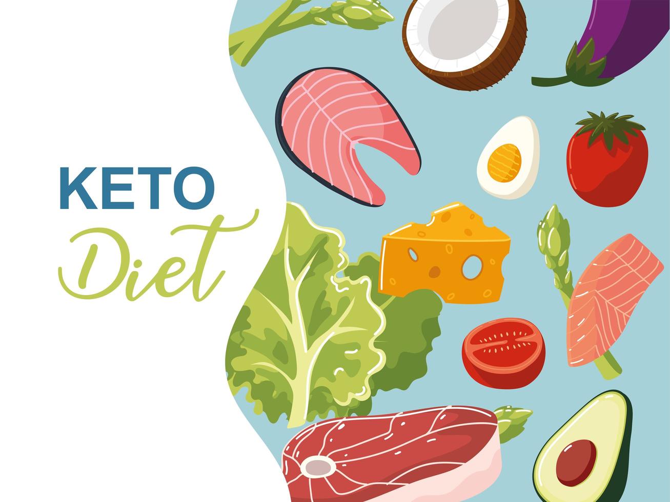 keto diet banner vector