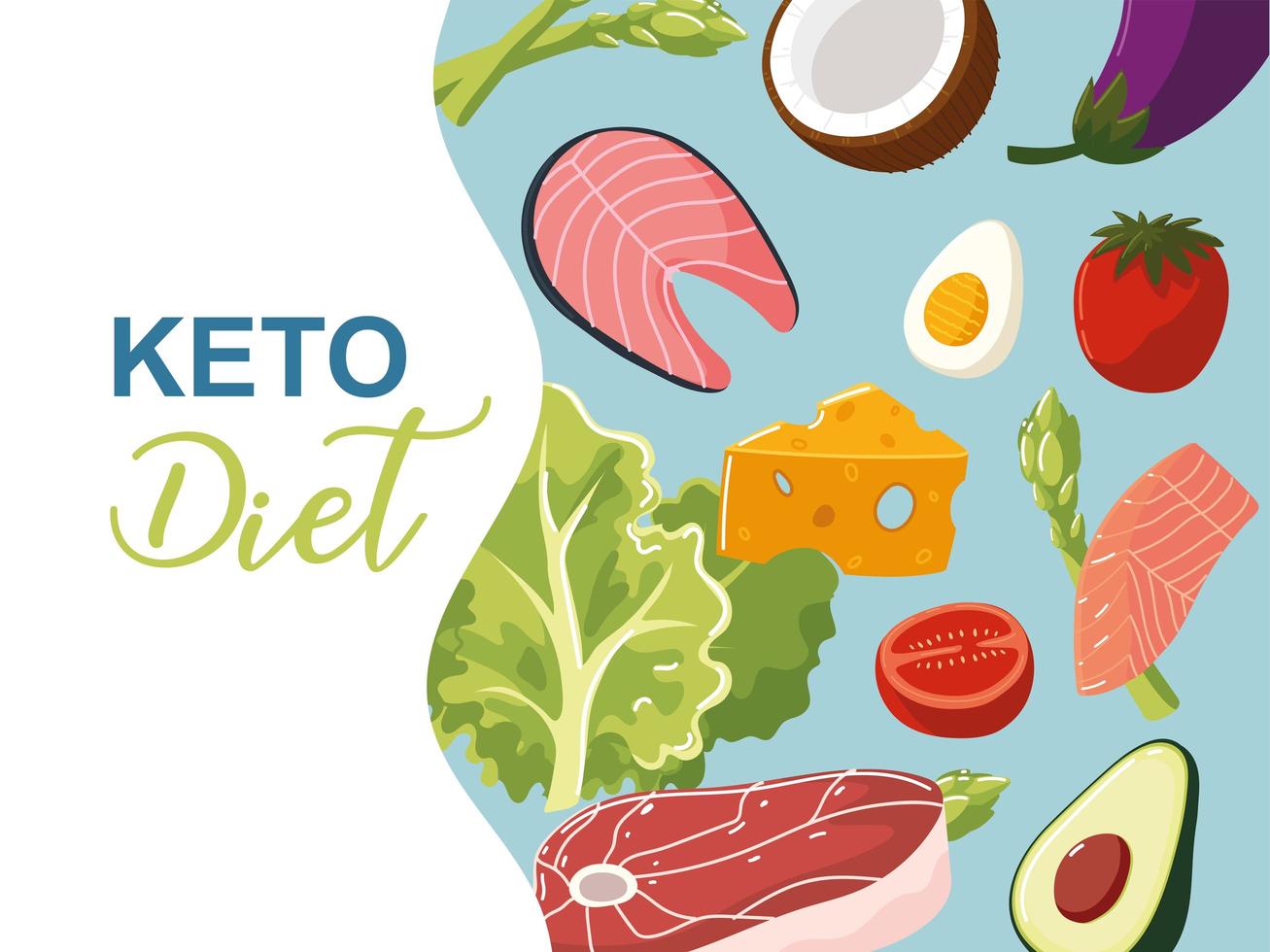 banner de dieta cetogénica vector