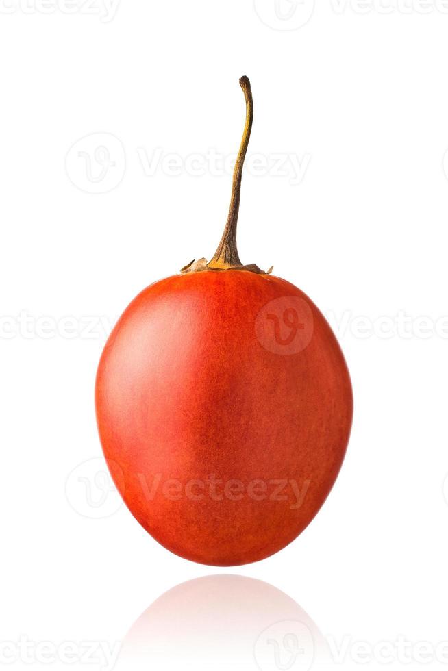 Tamarillo fruit isolated on white background with drop shadow. photo