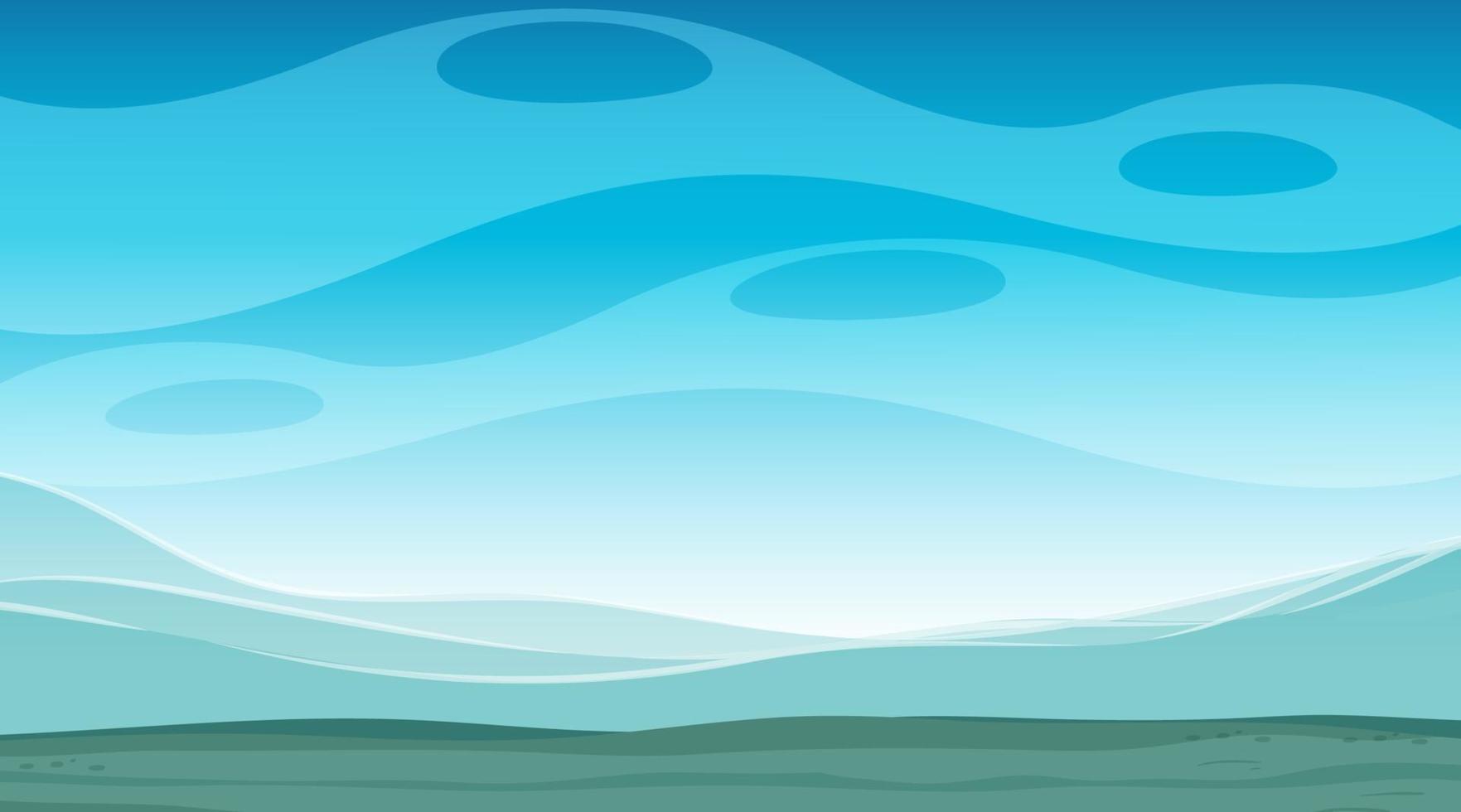 Blank sky at daytime scene with blank flood landscape vector