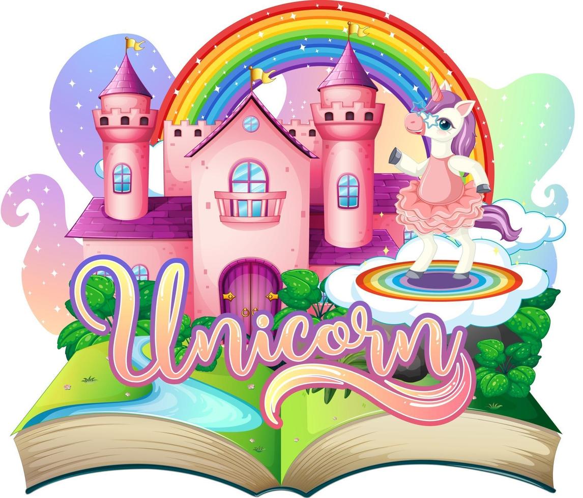 3D pop up book with fairy tale theme vector