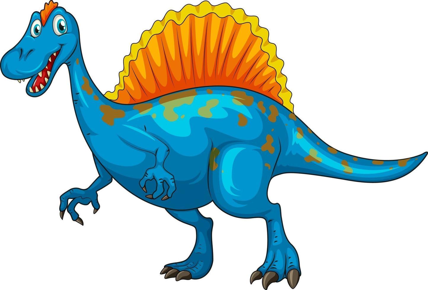 A Spinosaurus dinosaur cartoon character vector