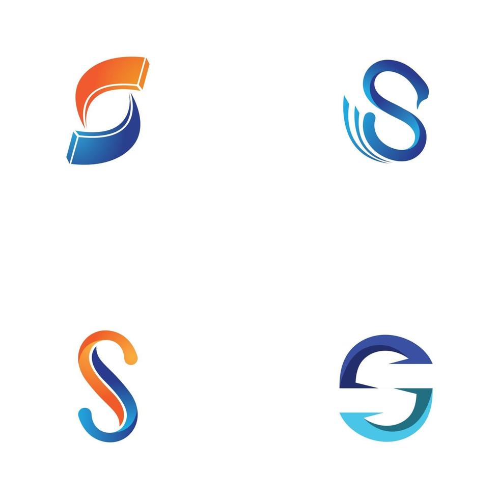S letter logo and symbol vector icon