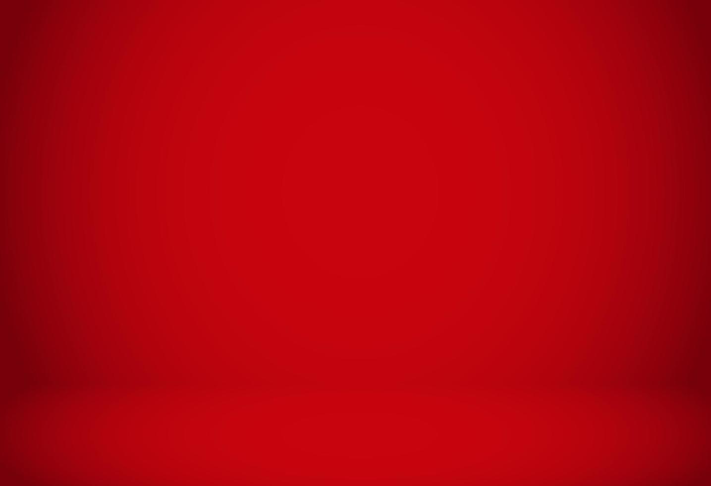 Empty red color studio room background vector