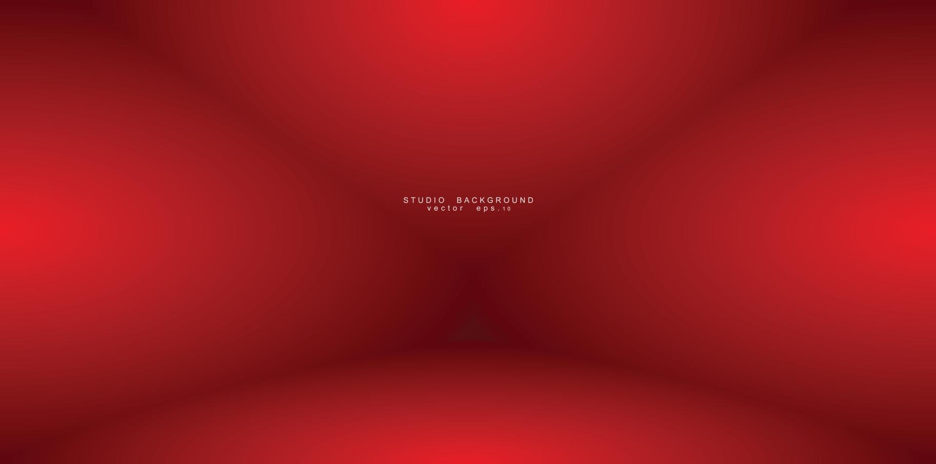 Empty red color studio room background vector