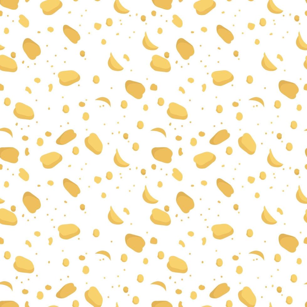 Seamless pattern with yellow circles, pieces or stains from cheese. Abstract print for textiles, paper and other designs vector