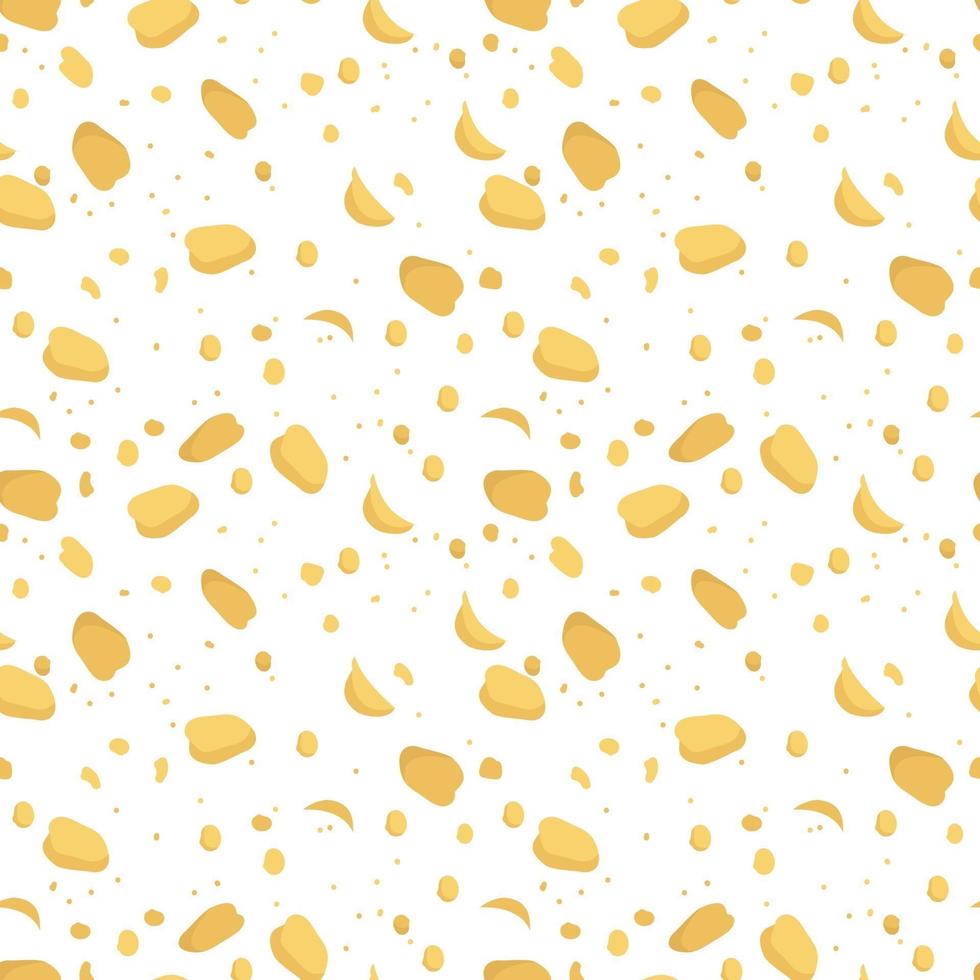 Seamless pattern with yellow circles, pieces or stains from cheese. Abstract print for textiles, paper and other designs vector