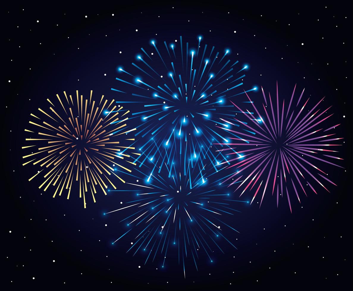 fireworks splash explosion background icon vector