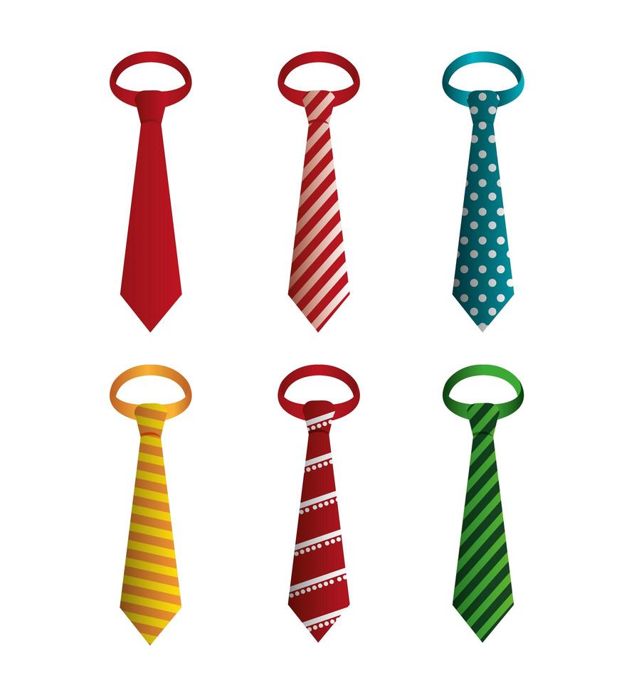 set of elegants neckties icons 2613798 Vector Art at Vecteezy