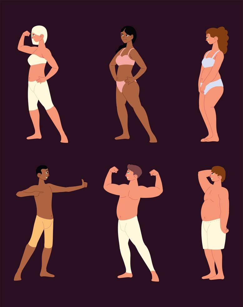 self acceptance people vector
