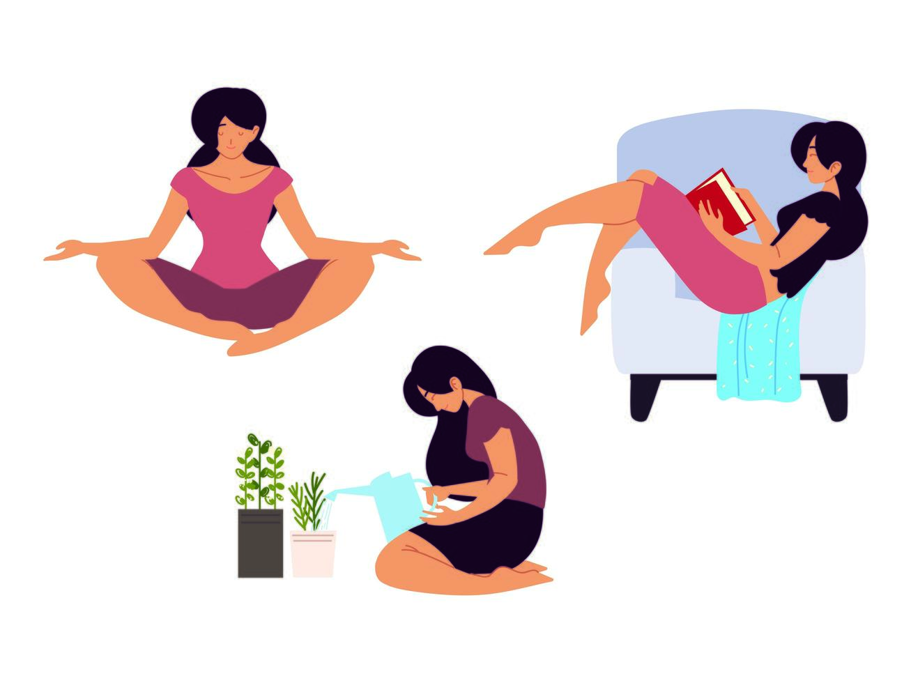 woman self time vector
