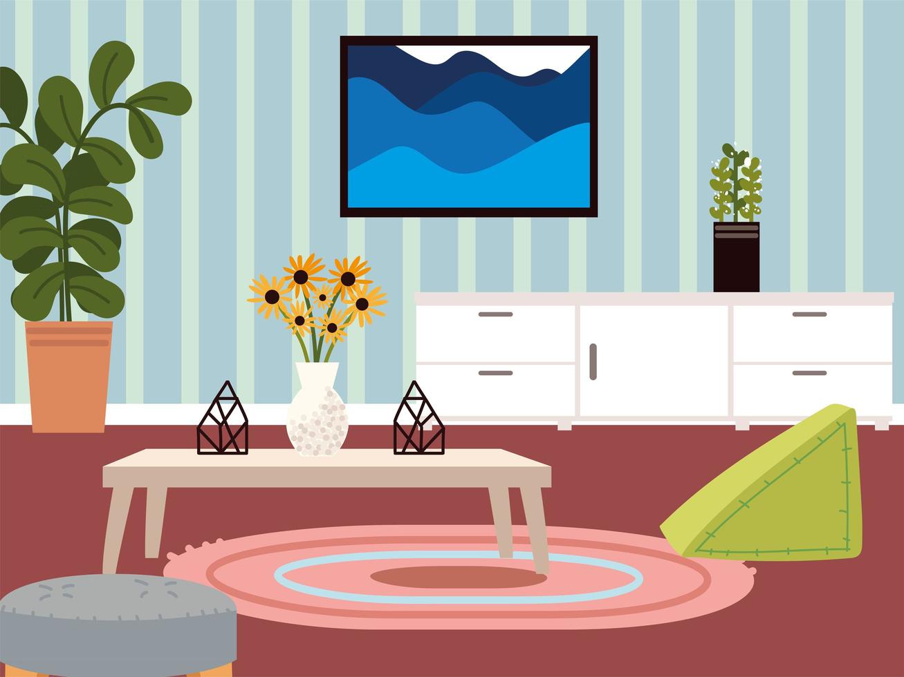 home living room vector