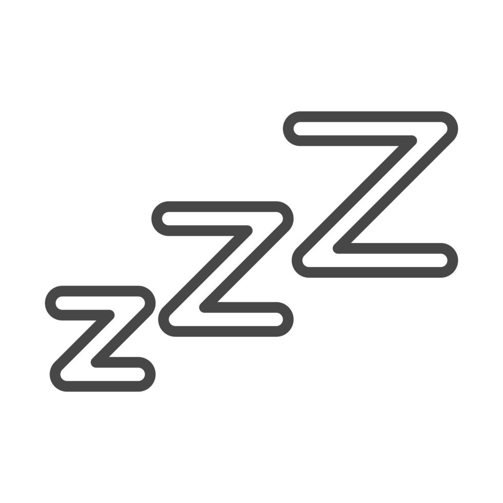 insomnia sleep expression emblem linear icon style vector