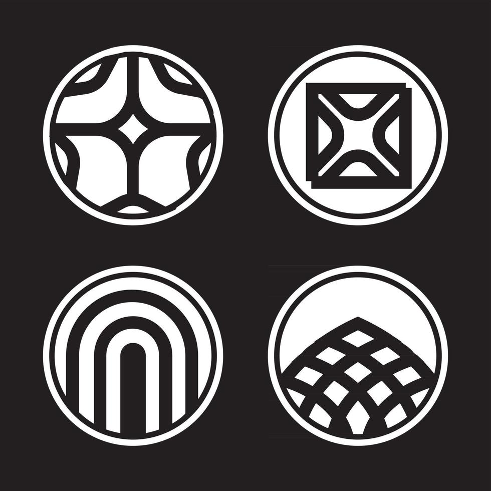 Abstract geometric logo mark vector