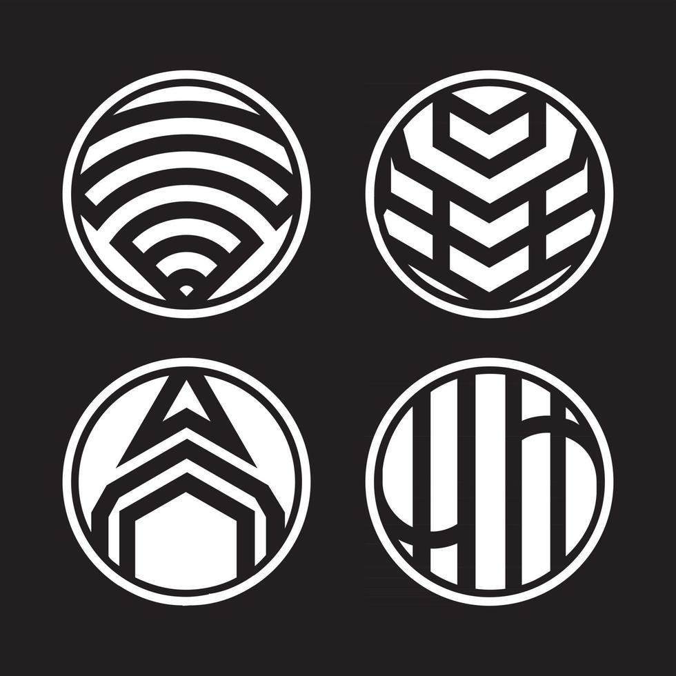 conjunto de marcas de logotipo geométrico abstracto vector